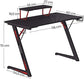 Gaming Desk with Monitor Stand and Hooks FredCo