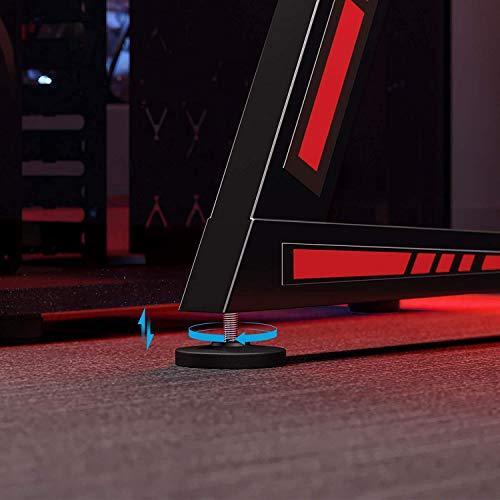 Gaming Desk with Monitor Stand and Hooks FredCo