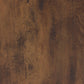 Ganit Modern and Contemporary Walnut Brown Finished Wood and Black Metal Jewelry Armoire with Mirror FredCo