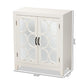 Garcelle Modern and Contemporary White Finished Wood and Mirrored Glass 2-Door Sideboard FredCo