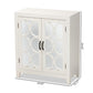 Garcelle Modern and Contemporary White Finished Wood and Mirrored Glass 2-Door Sideboard FredCo