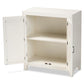 Garcelle Modern and Contemporary White Finished Wood and Mirrored Glass 2-Door Sideboard FredCo
