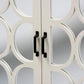 Garcelle Modern and Contemporary White Finished Wood and Mirrored Glass 2-Door Sideboard FredCo