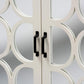 Garcelle Modern and Contemporary White Finished Wood and Mirrored Glass 2-Door Sideboard FredCo