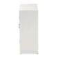 Garcelle Modern and Contemporary White Finished Wood and Mirrored Glass 2-Door Sideboard FredCo