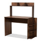 Garnet Modern and Contemporary Walnut Brown Finished Wood Desk with Shelves FredCo