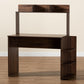 Garnet Modern and Contemporary Walnut Brown Finished Wood Desk with Shelves FredCo