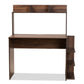 Garnet Modern and Contemporary Walnut Brown Finished Wood Desk with Shelves FredCo
