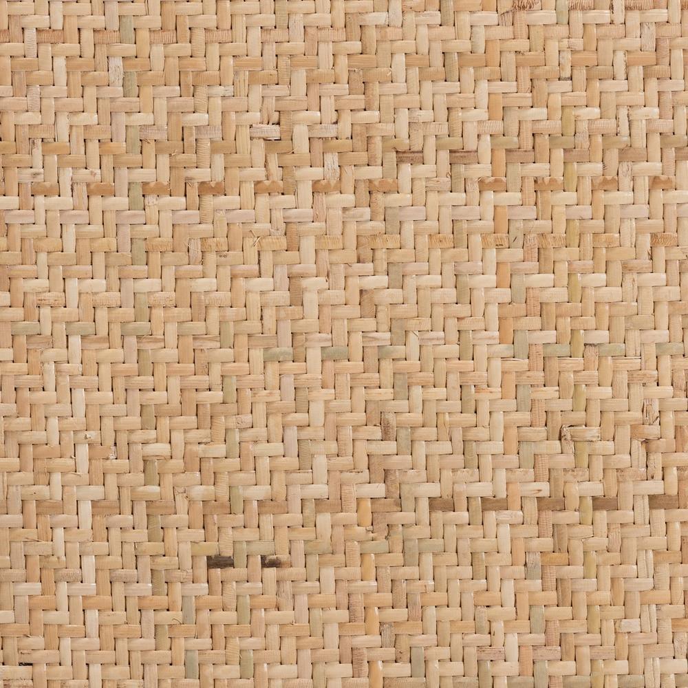 Garold Mid-Century Modern Brown Woven Rattan and Black Wood 2-Piece Cane Dining Chair Set FredCo