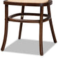 Garold Mid-Century Modern Brown Woven Rattan and Walnut Brown Wood 2-Piece Cane Dining Chair Set FredCo