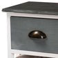 Garridan Modern and Contemporary Two-Tone Grey and White Finished Wood 1-Drawer Storage Unit with Basket FredCo