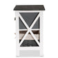 Garridan Modern and Contemporary Two-Tone Grey and White Finished Wood 1-Drawer Storage Unit with Basket FredCo