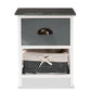 Garridan Modern and Contemporary Two-Tone Grey and White Finished Wood 1-Drawer Storage Unit with Basket FredCo