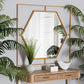 Gates Modern Glam and Luxe Antique Goldleaf Metal Accent Wall Mirror FredCo