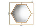 Gates Modern Glam and Luxe Antique Goldleaf Metal Accent Wall Mirror FredCo