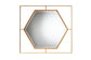 Gates Modern Glam and Luxe Antique Goldleaf Metal Accent Wall Mirror FredCo