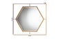 Gates Modern Glam and Luxe Antique Goldleaf Metal Accent Wall Mirror FredCo