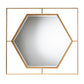 Gates Modern Glam and Luxe Antique Goldleaf Metal Accent Wall Mirror FredCo