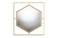 Gates Modern Glam and Luxe Antique Goldleaf Metal Accent Wall Mirror FredCo