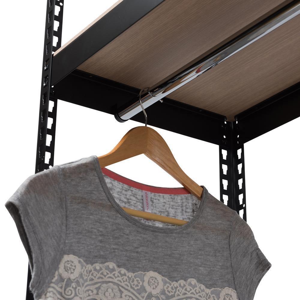 Gavin Black Metal 3-Shelf Closet Storage Racking Organizer FredCo