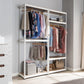 Gavin White Metal 7-Shelf Closet Storage Racking Organizer FredCo