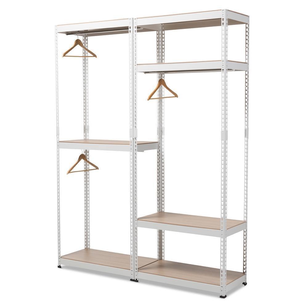 Gavin White Metal 7-Shelf Closet Storage Racking Organizer FredCo