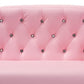 Gemma Modern and Contemporary Pink Faux Leather 2-Seater Kids Loveseat FredCo