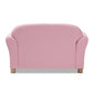 Gemma Modern and Contemporary Pink Faux Leather 2-Seater Kids Loveseat FredCo