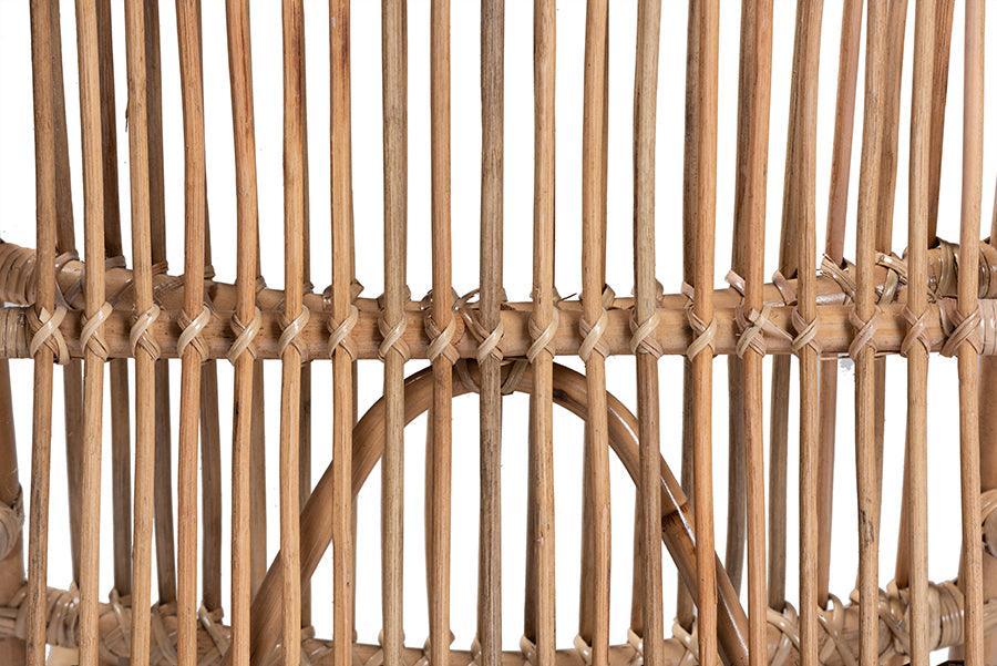 Genera Modern Bohemian Natural Rattan Lounge Chair FredCo