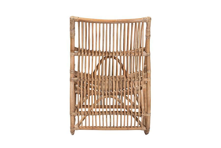 Genera Modern Bohemian Natural Rattan Lounge Chair FredCo