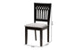 Genesis Modern Grey Fabric and Dark Brown Finished Wood 2-Piece Dining Chair Set FredCo