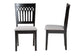 Genesis Modern Grey Fabric and Dark Brown Finished Wood 2-Piece Dining Chair Set FredCo