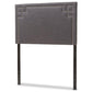 Geneva Modern and Contemporary Dark Grey Fabric Upholstered Twin Size Headboard FredCo
