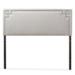 Geneva Modern and Contemporary Greyish Beige Fabric Upholstered Full Size Headboard FredCo
