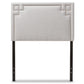 Geneva Modern and Contemporary Greyish Beige Fabric Upholstered Twin Size Headboard FredCo
