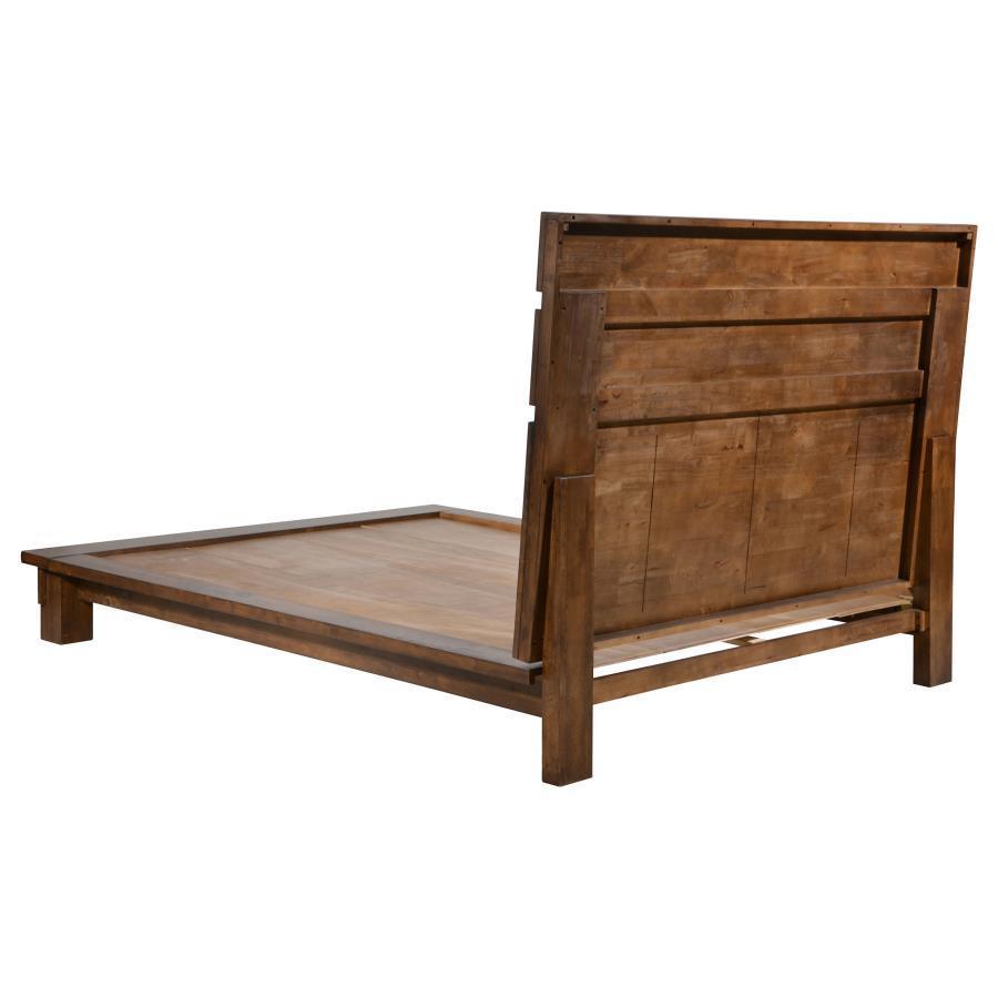 Genevieve 4-piece Queen Platform Bedroom Set Dark Brown Coaster FredCo
