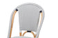 Genica Classic French Black and White Weaving and Natural Brown Rattan Dining Chair FredCo