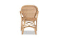 Genna Modern Bohemian Natural Brown Finished Rattan Dining Chair FredCo