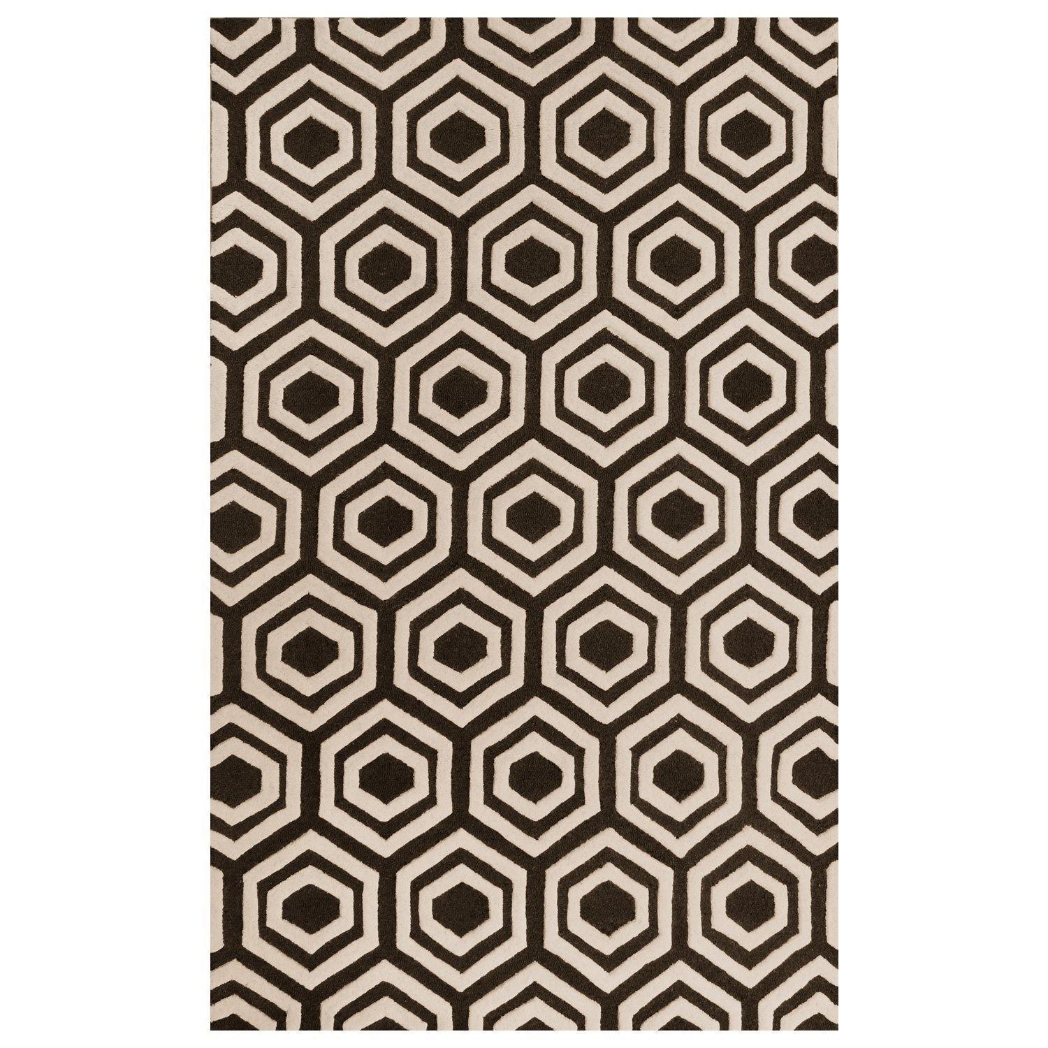Geometric Modern Hand-Tufted Wool Area Rug FredCo