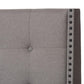Georgette Modern and Contemporary Light Grey Fabric Upholstered King Size Bed FredCo