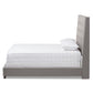 Georgette Modern and Contemporary Light Grey Fabric Upholstered Queen Size Bed FredCo