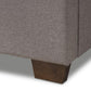 Georgette Modern and Contemporary Light Grey Fabric Upholstered Queen Size Bed FredCo