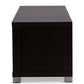 Gerhardine Dark Brown Wood 70-inch TV Cabinet with 2 Sliding Doors and Drawer FredCo