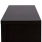 Gerhardine Dark Brown Wood 70-inch TV Cabinet with 2 Sliding Doors and Drawer FredCo