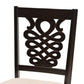 Gervais Modern and Contemporary Sand Fabric Upholstered and Dark Brown Finished Wood 2-Piece Dining Chair Set FredCo