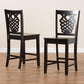 Gervais Modern and Contemporary Transitional Dark Brown Finished Wood 2-Piece Counter Stool Set FredCo