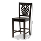 Gervais Modern and Contemporary Transitional Dark Brown Finished Wood 2-Piece Counter Stool Set FredCo