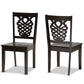 Gervais Modern and Contemporary Transitional Dark Brown Finished Wood 2-Piece Dining Chair Set FredCo