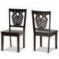 Gervais Modern and Contemporary Transitional Dark Brown Finished Wood 2-Piece Dining Chair Set FredCo