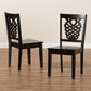 Gervais Modern and Contemporary Transitional Dark Brown Finished Wood 2-Piece Dining Chair Set FredCo